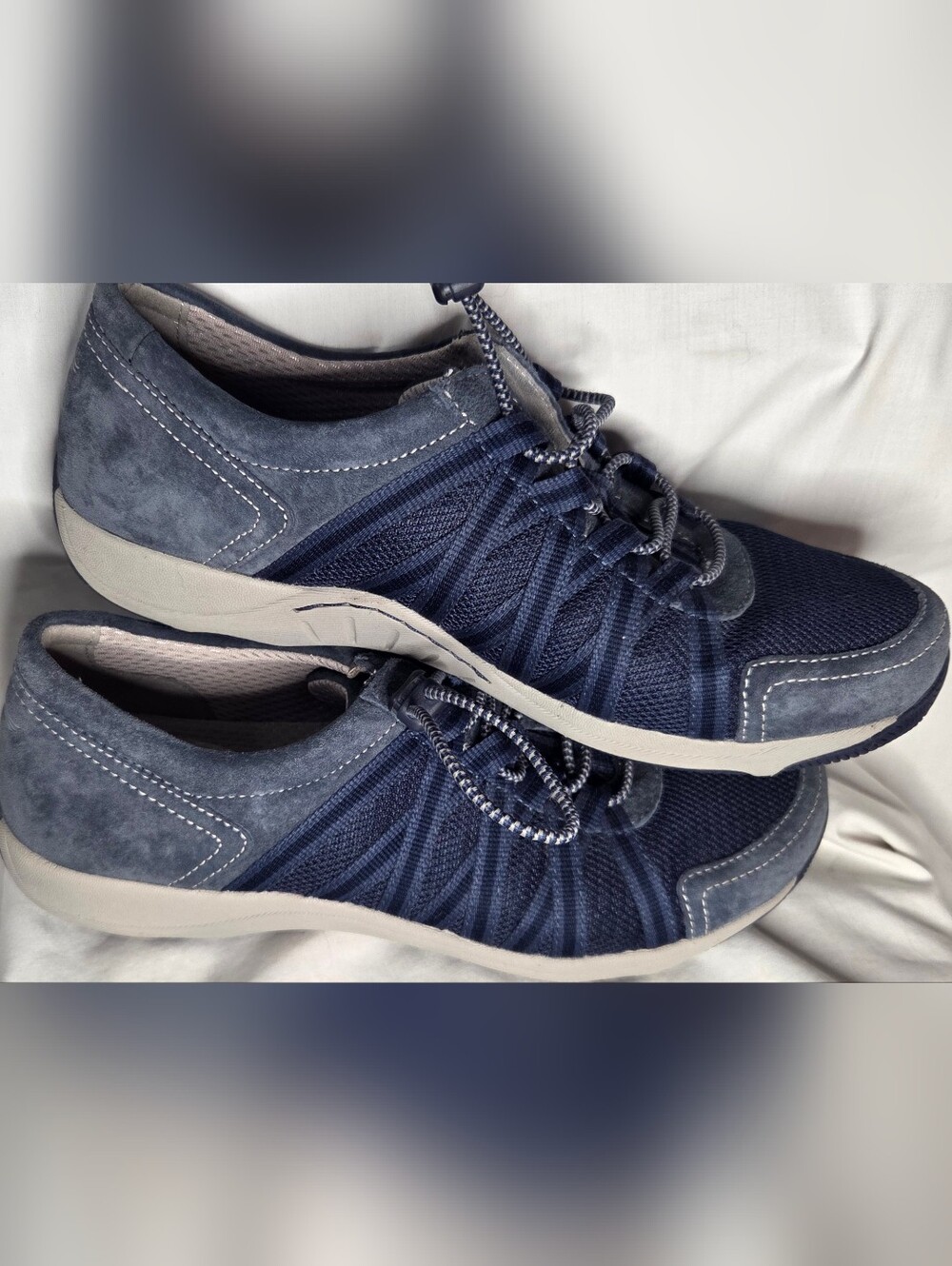Womens Dansko Suede Blue Honor Bungee Lace Lightweight Athletic Shoes Sz 8.5 - Picture 6 of 13